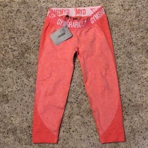 Gymshark Flex Cropped Legging Peach Coral S NWT
